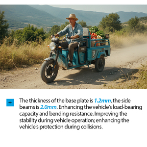 Motocicleta Triciclo Eléctrica de 500W para Transporte, Triciclo Eléctrico de Carga, Camión de Carga Agrícola, Triciclo de Carga Motorizado - Product Image 4