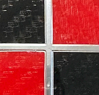 Autocollants de badges en faux carbone pour BMW, emblèmes de capot et de volant, motifs carbone, 82mm, 74mm, 68mm, 45mm