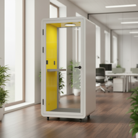 Cabine insonorisée modulaire mobile, écologique, moderne, silencieuse, pour travail privé, à prix abordable, avec structure en acier