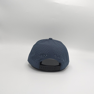 Casquette de baseball de luxe premium, structurée à 5 panneaux, avec visière incurvée, logo en patch de caoutchouc PVC imperméable, style golf avec cordon - Product Image 6