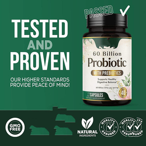 OEM Digestive and <b>Metabolic</b> Support 60 Billion Probiotic with Prebiotics Capsules 60 Count Vegan Digestive Dietary Supplement - Product Image 2