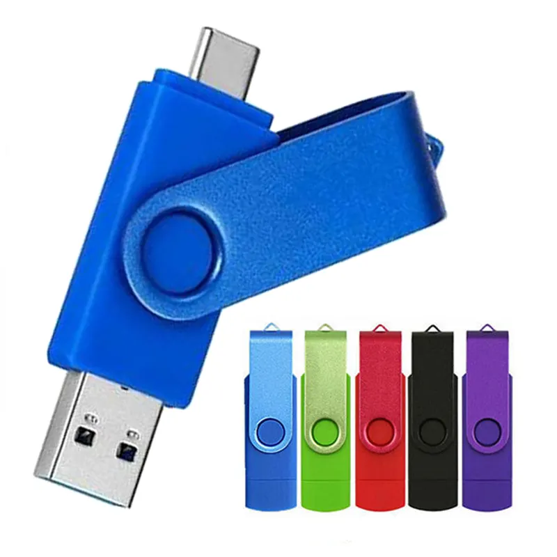 2 1 USB 플래시 드라이브 유형 C USB 스틱 로고 사용자 정의 128gb 64gb 32gb 16gb 8gb 4gb USB 디스크 펜 드라이브 도매 메모리 스틱
