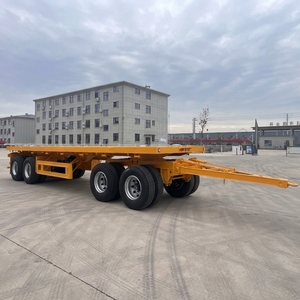 Remolque <span class=keywords><strong>de</strong></span> Plataforma Completa TANDA Personalizado con Barra <span class=keywords><strong>de</strong></span> Remolque, Capacidad <span class=keywords><strong>de</strong></span> 40 Toneladas, 2 Ejes, 8 Ruedas - Product Image 2