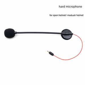 Zwarte bedrade headsetmicrofoon met ruisonderdrukking, condensatormicrofoon, communicatieset voor rijders - Product Image 2