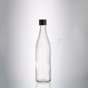 Botellas de Vidrio Blanco de Alta Calidad de 500 ml (17 oz) Vacías y Transparentes para Bebidas Alcohólicas, Licores, Salsas, Condimentos y Vinagre, con Tapa de Rosca, Venta al Por Mayor - Product Image 3