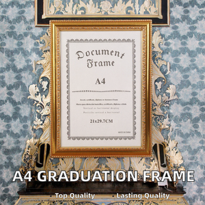 Gold Embossed Ornate <strong>Photo</strong> <strong>Frame</strong> <strong>A4</strong> 8x10 Certificate Award Diploma Document <strong>Frame</strong> Vertical Horizontal Display Wholesale - Product Image 3