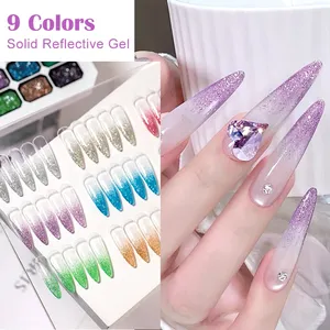 Esmalte de Uñas en Gel con Brillo Reflectante de Polvo de Diamante Dreamscape de 9 Colores, Degradado Semipermanente, Removible con UV LED, Gel Brillante para Arte de Uñas - Product Image 2