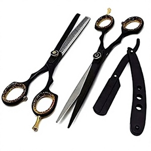 Ensemble de ciseaux/cisailles de coupe de cheveux professionnels-6 "en acier inoxydable japonais en particulier 3pc par DADDY D PRO CE ISO13485 - Product Image 1