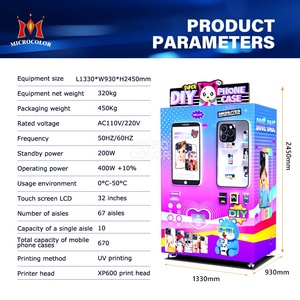 Distributeur automatique de coques de téléphone Microcolor, coques de téléphone DIY en gros, technique UV, machine d'impression de coques de téléphone personnalisées - Product Image 2