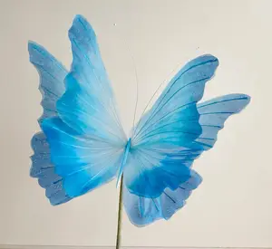 Q131 mariposa de papel hecha a mano Eva mariposa impermeable mariposa de seda gigante personalizada ventana fotografía accesorios de boda Decoración