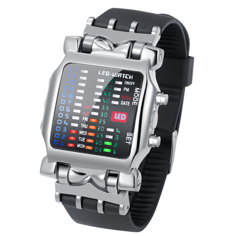 Relojes binarios LED digitales: elegantes y resistentes al agua