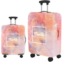 Housse de valise de protection personnalisée de haute qualité en gros, motif géométrique, housse de valise élastique avec fermeture éclair de protection
