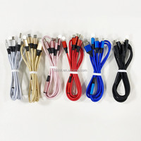 Câble de charge rapide 6A en nylon tressé 3-en-1 USB Type C/Micro/iOS de 1,2 mm de couleur blanche pour imprimante et appareil photo – Grand magasin de Shenzhen
