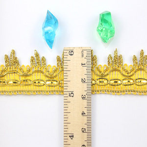 Tre fiori Tinsel oro tenda di pizzo etnico nastro di pizzo <span class=keywords><strong>per</strong></span> gli accessori del vestito - Product Image 4