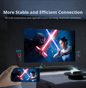 <span class=keywords><strong>Mini</strong></span> <span class=keywords><strong>Proyector</strong></span> Inteligente <span class=keywords><strong>WIFI</strong></span> de Última Generación con Resolución <span class=keywords><strong>Full</strong></span> <span class=keywords><strong>HD</strong></span> <span class=keywords><strong>1080P</strong></span> y 4K, <span class=keywords><strong>550</strong></span> Lúmenes, Altavoces Integrados, para Cine en Exteriores - Product Image 3