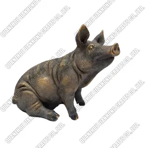 Figura decorativa de animal de poliresina, escultura de elefante hecha a medida para jardín, oem