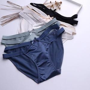 Braguitas de Satén de Seda para Mujer, Venta al por Mayor de Fábrica 2023, Bragas Sexys con Aberturas, Transpirables, de Cintura Baja - Product Image 1