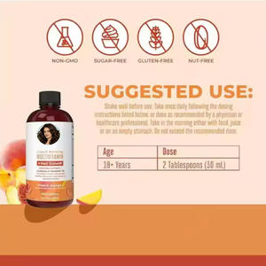 Multivitamínico Líquido Vegano Sin Azúcar para el Crecimiento del Cabello, para Mujeres Mayores de 18 Años, Sin Lácteos, Dosis Oral, No Apto para Mujeres Embarazadas - Product Image 2