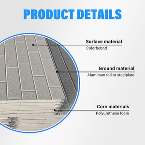 Thermal Insulation Fireproof Decorative Wall <strong>Panel</strong> PU Insulated Steel <strong>Roofing</strong> Board for Warehouse Hotel Use Eco-Friendly Modern - Product Image 3