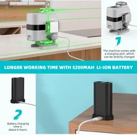 Niveau laser Huepar Green Line DS04CG 4D 360 degrés 16 lignes, pour extérieur, avec étui de transport rigide