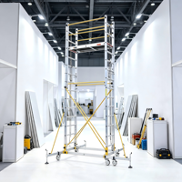 Échafaudage mobile en aluminium MIDE, pliable, sur roues, norme CE, hauteur de levage 2m-16m, capacité de charge 300kg-500kg, électrique