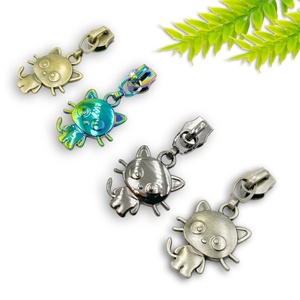 Prêts à être expédiés : Tirettes et têtes de fermeture éclair métalliques de haute qualité, sans nickel, à verrouillage automatique, pour 5 (unités) #   Fermeture éclair en nylon (alliage de zinc) - Product Image 2