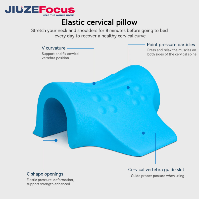 Cervical Traction Device for TMJ Pain Relief and Cervical Spine Alignment Chiropractic Neck Relaxer Pillow