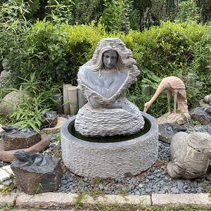 <span class=keywords><strong>Fontaine</strong></span> d'eau <span class=keywords><strong>en</strong></span> <span class=keywords><strong>pierre</strong></span> de statues de femme féminine <span class=keywords><strong>pour</strong></span> des hôtels et des étangs <span class=keywords><strong>pour</strong></span> l'usage décoratif extérieur - Product Image 5