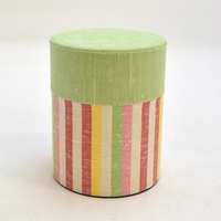 Décoration d'intérieur japonaise, boîte à thé en coton rayé coloré tissé à la main, petite boîte à feuilles de thé pour le thé et le café japonais, marque Kururi