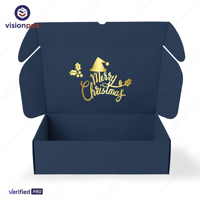 Diseño personalizado de alta calidad reutilizable plegable cartón plano corrugado regalo correo compras caja de correo personalizada con usted logotipo
