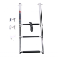 Vente flash - Accessoires pour bateaux - Échelle télescopique en acier inoxydable à 3 marches - Escalier pliable - Échelle de piscine