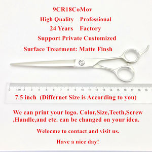 1 Hk47 7.0 Inch Hond Verzorgingsschaar Schaar Matte <span class=keywords><strong>Plating</strong></span> Geplateerde Coating Afgewerkt Zwaardblad 9cr18comov Roestvrij Staal - Product Image 4
