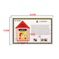 Étiquette d'indicateur d'inclinaison logistique à angle unique Matériau PET Étiquettes d'expédition résistantes aux rayures Code à barres pour emballage de coussin d'emballage