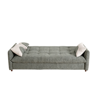 Sofá Cama Plegable Moderno de 83 Pulgadas, 2 en 1, Convertible, Respaldo Reclinable Ajustable, Tela para Espacios Pequeños