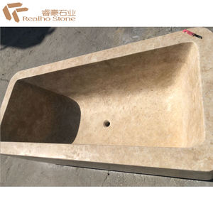 <span class=keywords><strong>Baignoire</strong></span> autoportante en marbre travertin beige Expérience tourbillon de luxe - Product Image 2