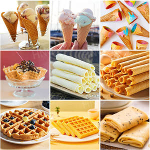 Ligne de production commerciale de petites gaufres croustillantes Phoenix, machine à rouleaux d'œufs, machine à cônes de crème glacée, machine à cônes de gaufres, machine à crêpes, prix - Product Image 6