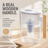 Carafe filtrante à eau portable grande capacité pour usage domestique, élimine le chlore et les mauvaises odeurs