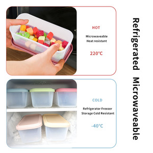 กล่องซิลิโคนรูปทรงสี่เหลี่ยมผืนผ้า ปลอดสาร BPA เป็นมิตรกับสิ่งแวดล้อม เกรดสำหรับอาหาร ใช้กับไมโครเวฟได้ พกพาสะดวก ความจุ 1-3 ลิตร อเนกประสงค์ ชั้นเดียว สำหรับเก็บอาหาร - Product Image 5
