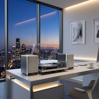 Haut-parleurs d'étagère professionnels Hi-Fi en plastique acrylique à aimant mobile, 50W haute puissance, avec logo personnalisé, vente en gros directe usine