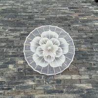 8K fleurs de jasmin ouvert danse scène accessoire classique Style chinois propulser parapluie pour Festival du printemps Gala Performances Dai Style