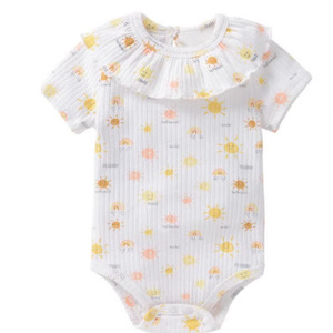 Body de <span class=keywords><strong>Verano</strong></span> de Manga Corta para Bebé al por Mayor, OEM ODM, Estampado, 100% Algodón, Ropa de Bebé, Niñas de 0 a 12 Meses, con Botones - Product Image 4