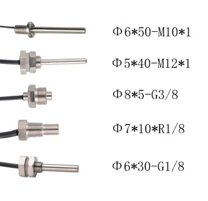 Capteurs de température en acier inoxydable PT1000 classe A -500 avec bride estampée Φ4×140 S15, plage de -40 à 150°C et sortie de signal de commutation - Product Image 5