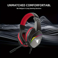 Headset Gamer Over-Ear Berkabel USB 3.5mm dengan Indikator Baterai Digital, Prinsip Dinamis, Suara Berkualitas untuk PC, Ponsel, dan DJ
