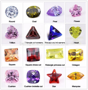 Baifu เครื่องประดับขายส่งราคารอบสดใสตัดแอปเปิ้ลสีเขียวลูกบาศก์เซอร์โคเนียหินสำหรับแหวน - Product Image 5