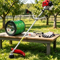 Fil de coupe en nylon L&P 3,0 mm (0,120 pouce) 5 lb vert carré pour débroussailleuse et coupe-bordures
