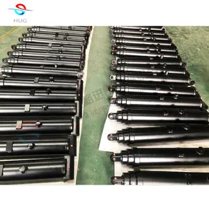 50tons dump truck multi-stage single acting hydraulic cylinders with pump