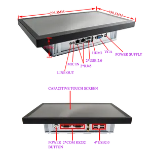 Fodenn इंटेल कोर I7 सीपीयू दोहरे प्रदर्शन 4GB रैम 128GB SSD यूएसबी/कॉम पोर्ट Advantech औद्योगिक गोली सभी में एक कंप्यूटर