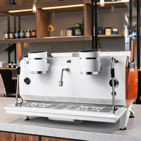 Cafetière italienne commerciale professionnelle E61 Cafetière semi-automatique à deux groupes Machine à expresso