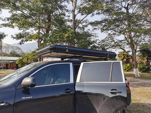 خيمة سقف سيارة جديدة التصميم من الألومنيوم على شكل مثلث للاستخدام الخارجي، تفتح تلقائيًا، مصنوعة من قماش أكسفورد، مناسبة لجميع الفصول، ذات طبقة مزدوجة لسيارات الدفع الرباعي - Product Image 4