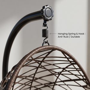 <span class=keywords><strong>Silla</strong></span> <span class=keywords><strong>Colgante</strong></span> Tipo <span class=keywords><strong>Huevo</strong></span> Moderna para Exteriores con Soporte, Muebles de <span class=keywords><strong>Mimbre</strong></span> de Lujo para Patio, <span class=keywords><strong>Silla</strong></span> de Ratán Resistente a la Intemperie para Hotel - Product Image 3